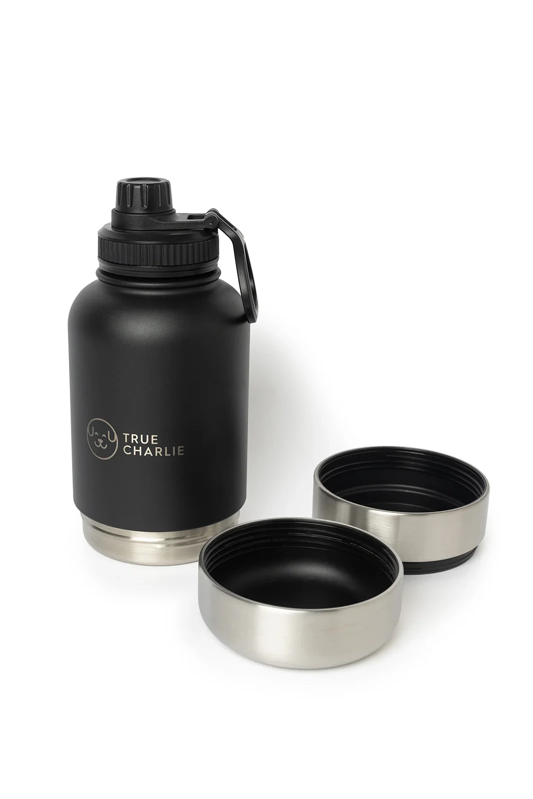Dog Water Bottle with Bowls – Midnight Black | 1000ml Leakproof - Image 3