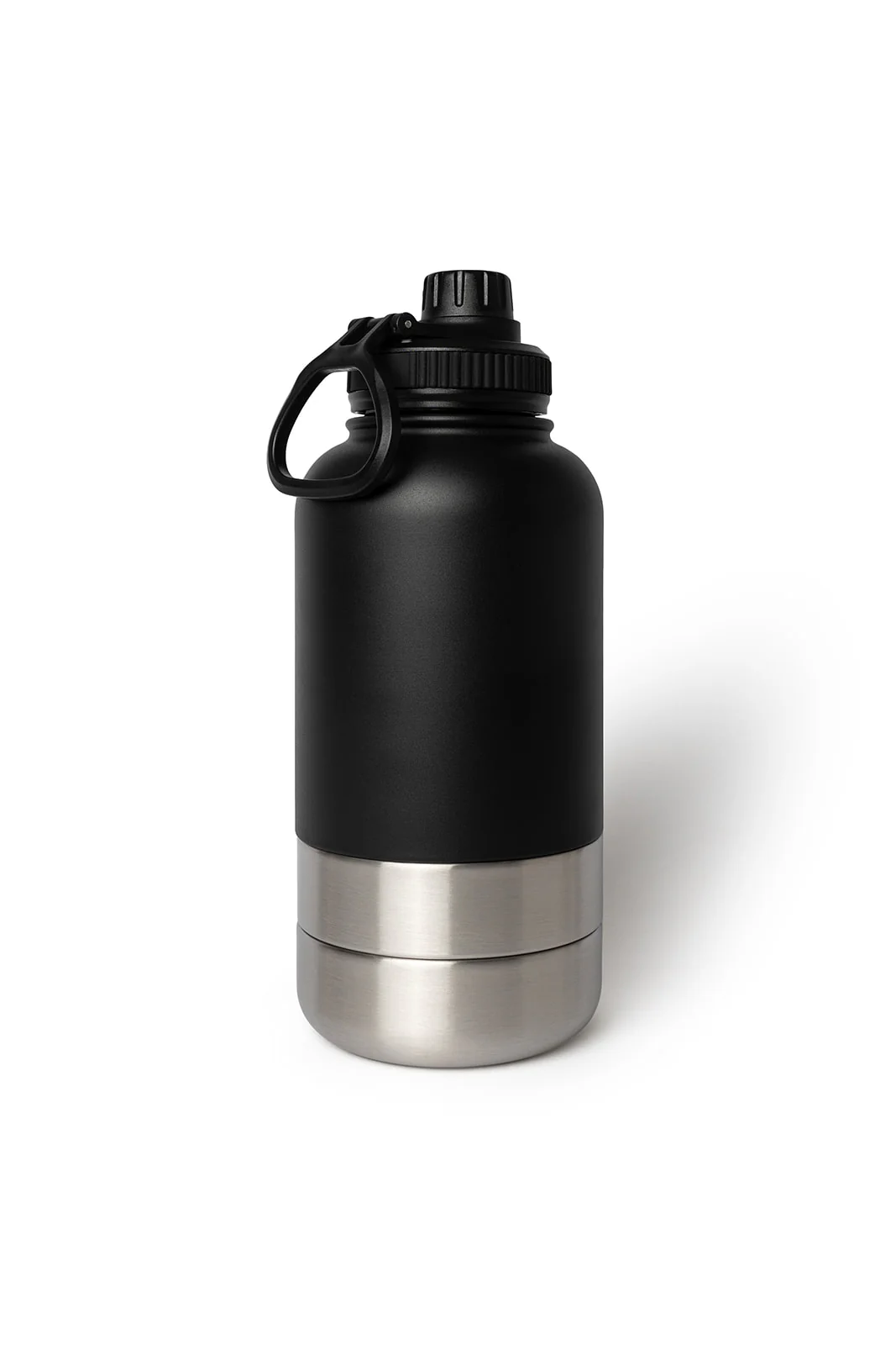 Dog Water Bottle with Bowls – Midnight Black | 1000ml Leakproof - Image 4