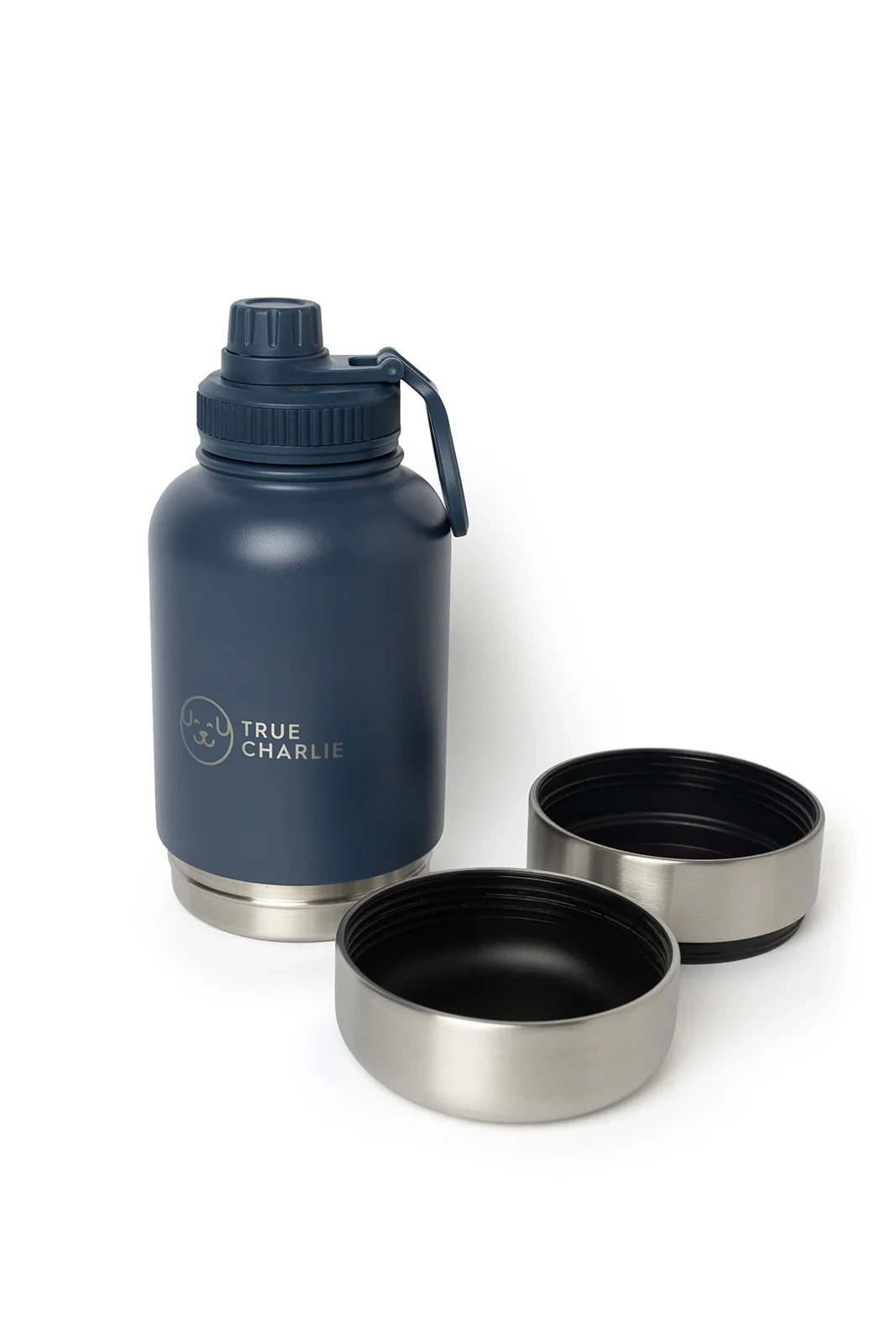 Dog Water Bottle with Bowls – Ocean Blue | 1000ml Leakproof - Image 3