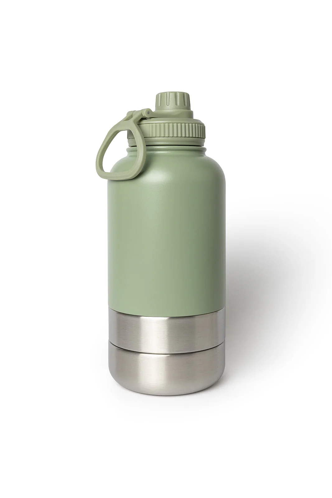 Dog Water Bottle with Bowls – Gumleaf Green | 1000ml Leakproof - Image 3