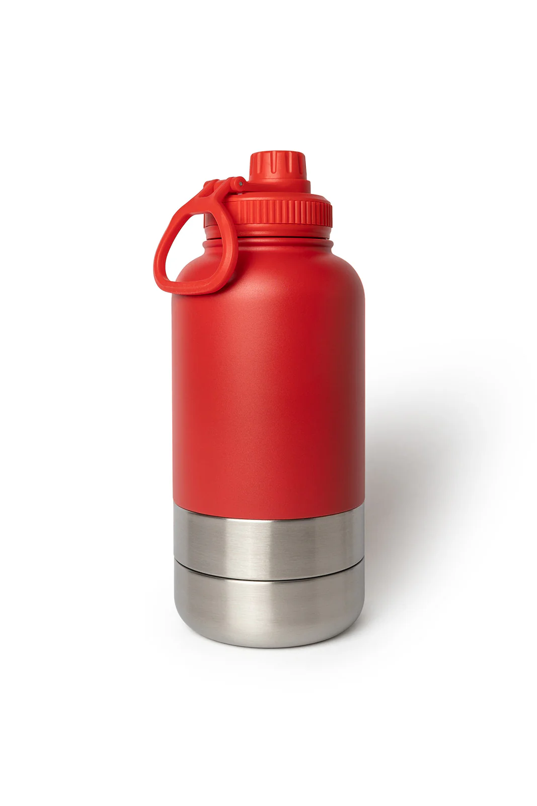Dog Water Bottle with Bowls – Velvet Red | 1000ml Leakproof - Image 2